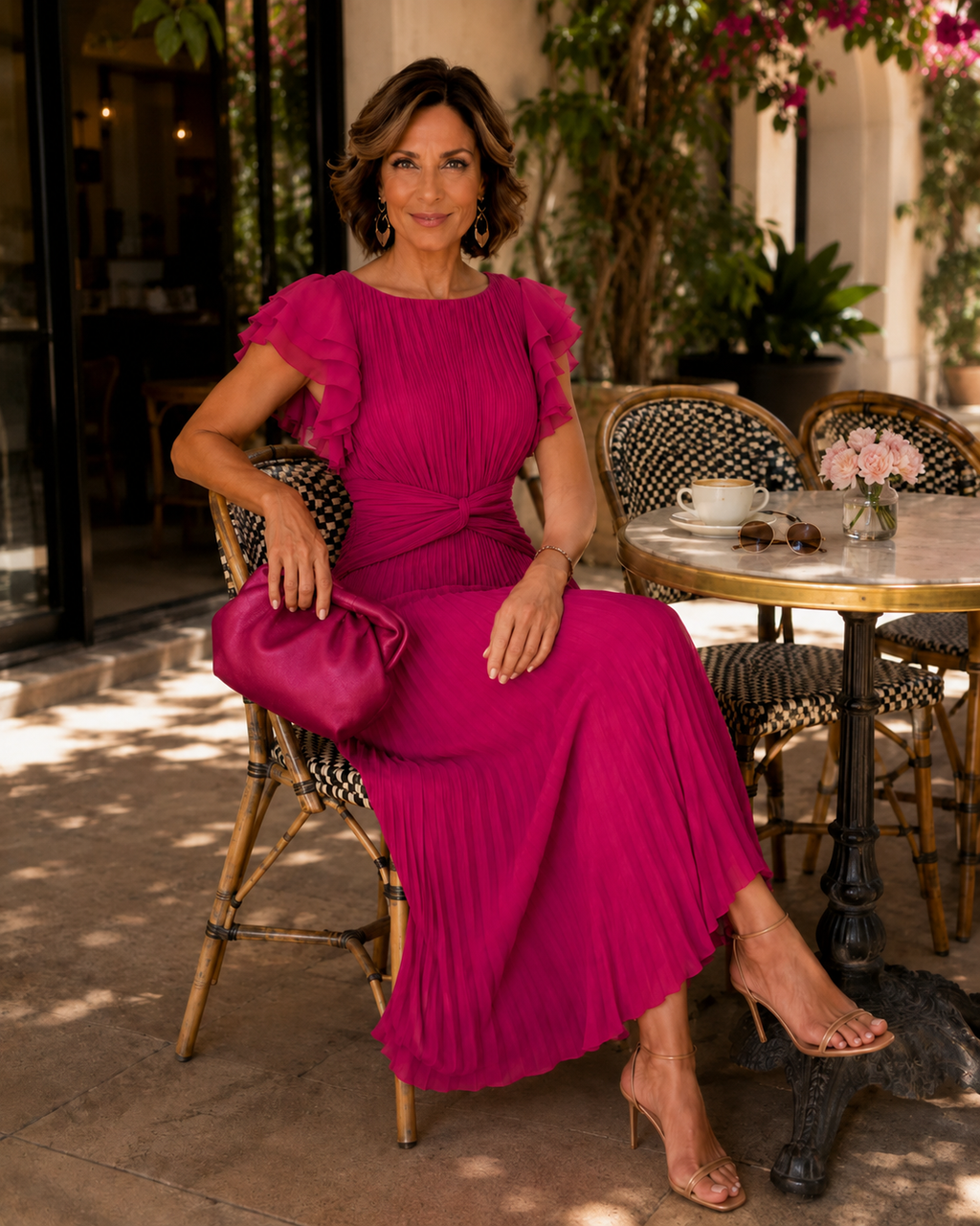 Aimy | Vestido Maxi Plisado Clásico