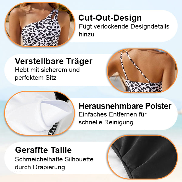 Bañador de Una Pieza con Cut-Out y Un Tirante para Mujer👙