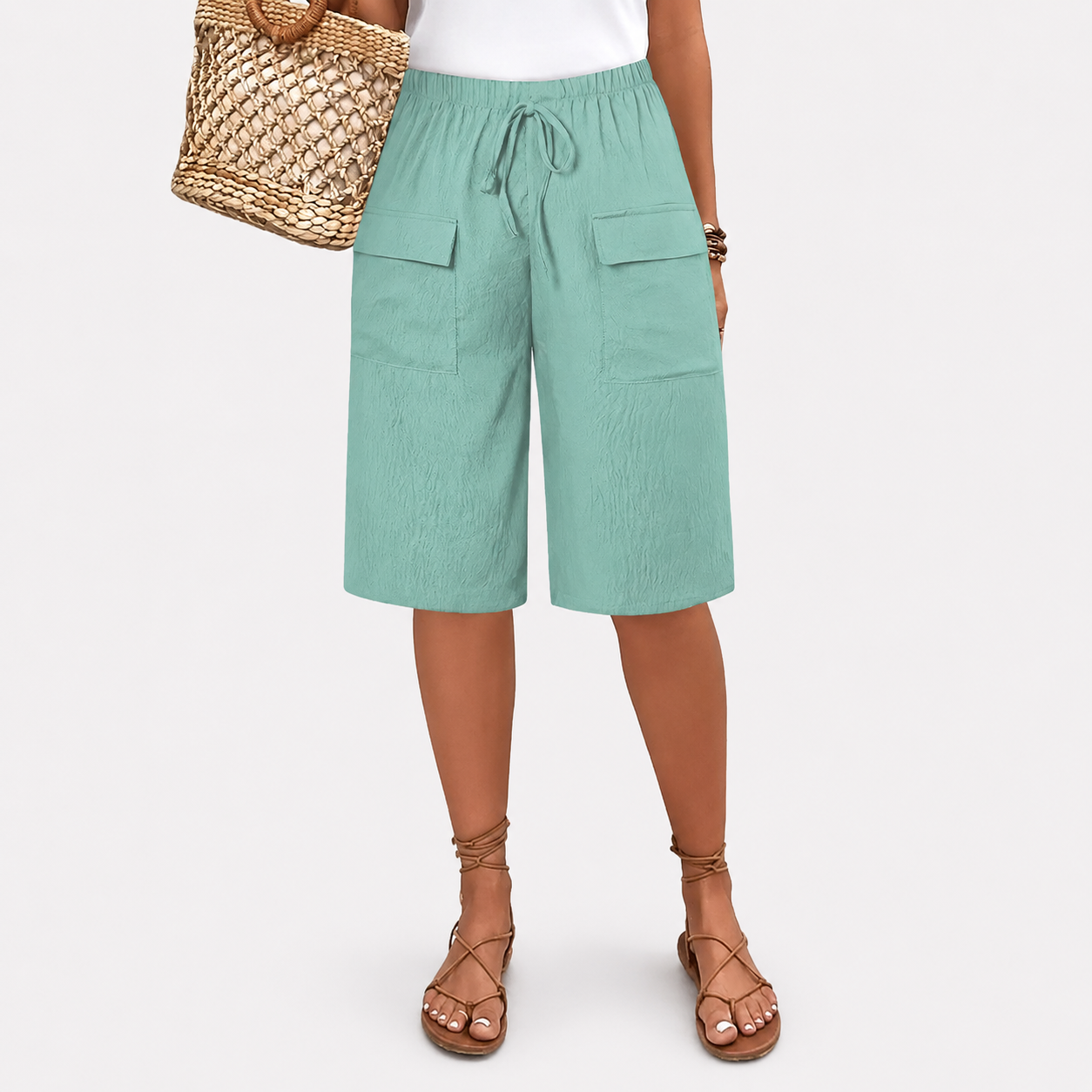 Marieke – Bermuda de Lino con Lazo
