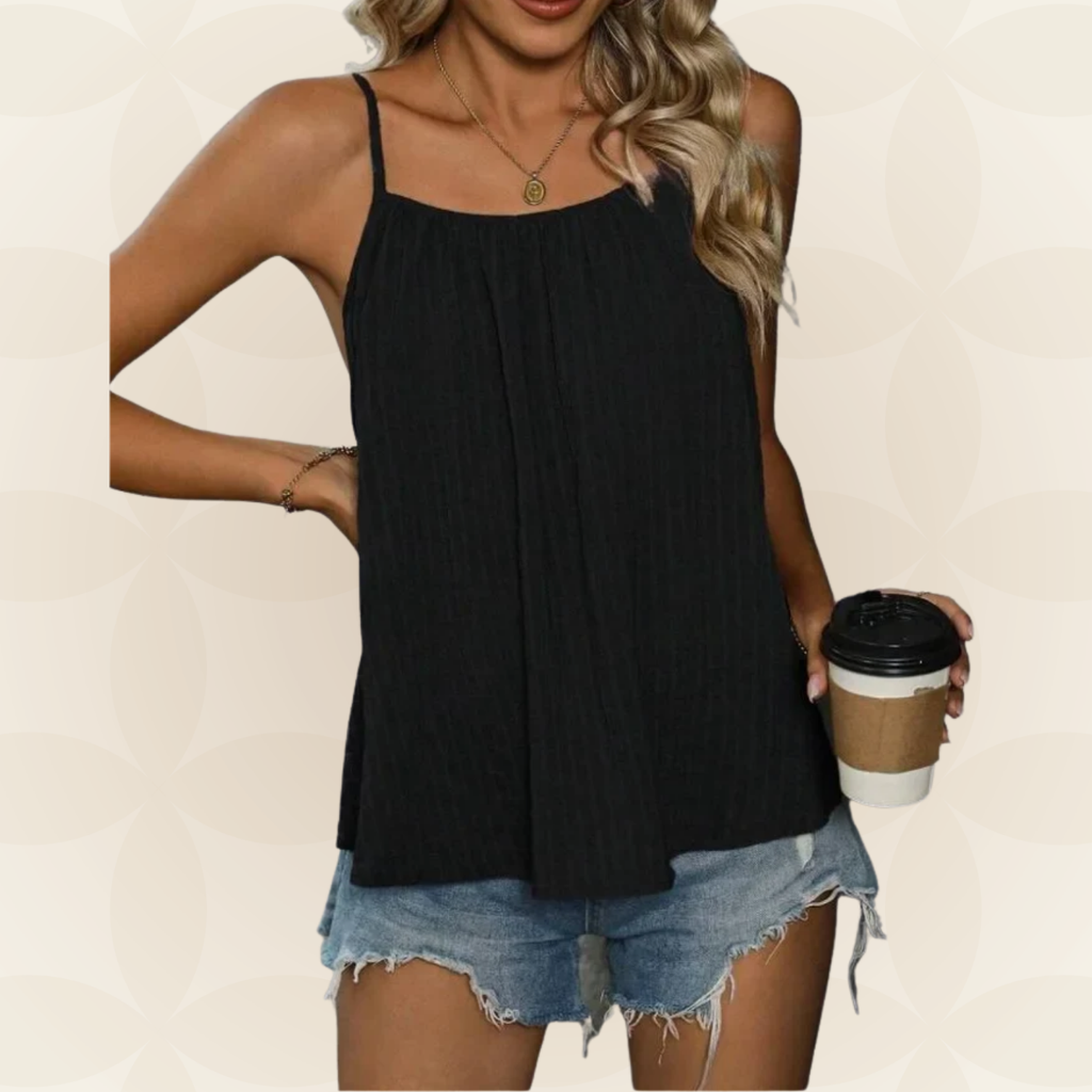 Ranomi – Camisola Sin Mangas de Verano con Pliegues