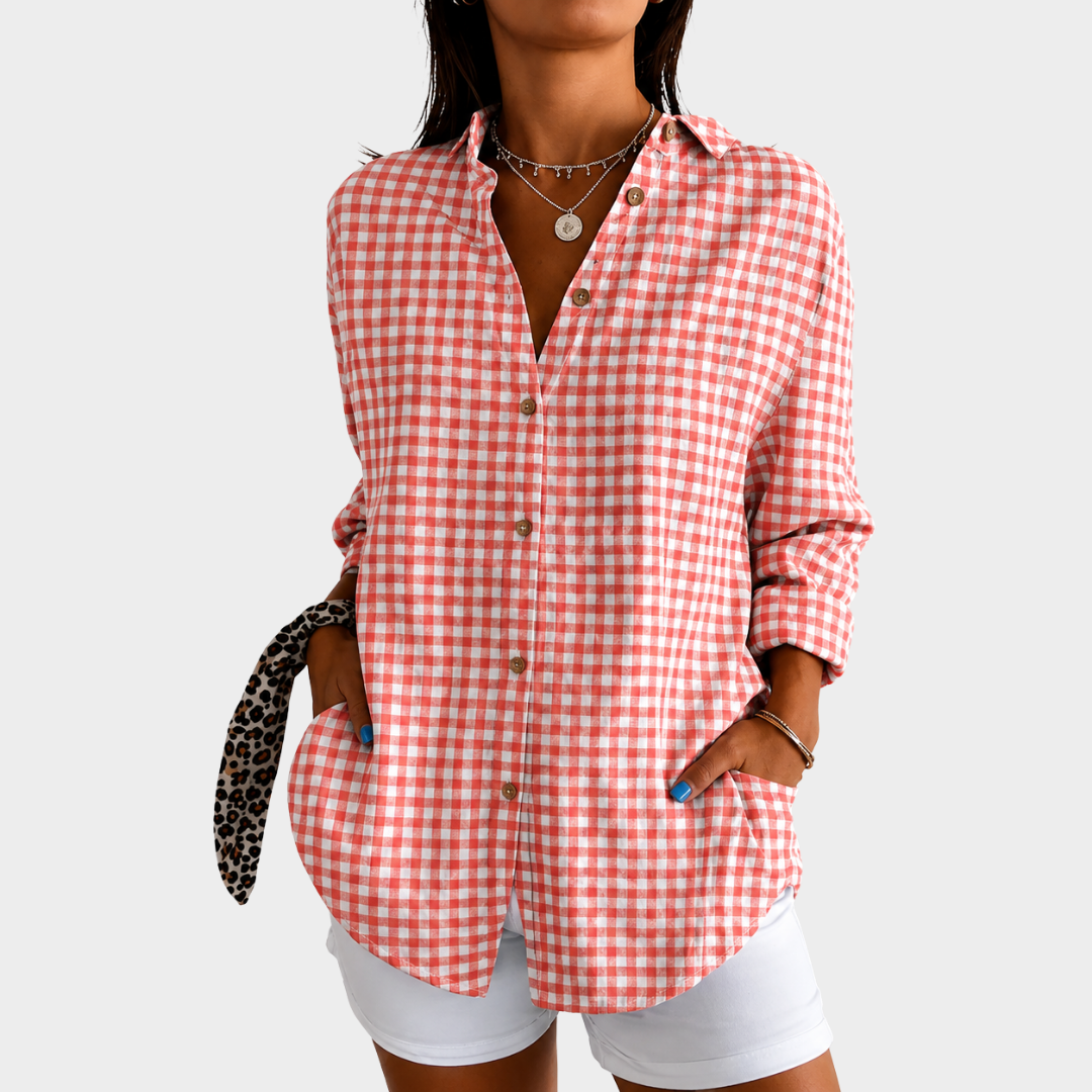 Blusa Coral Encanto Picnic