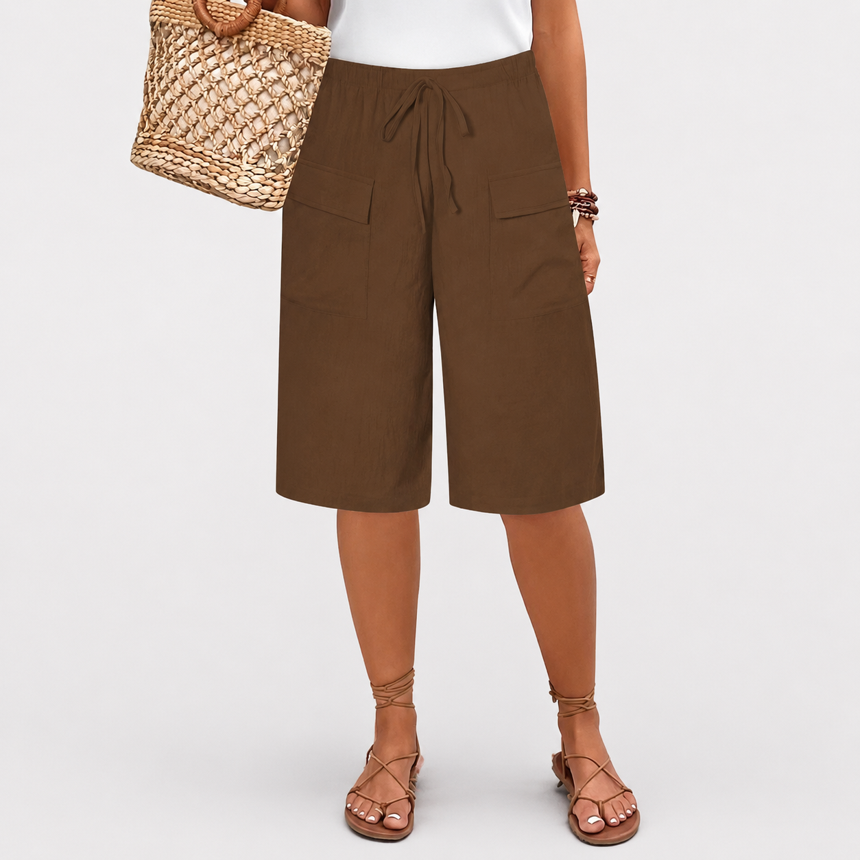 Marieke – Bermuda de Lino con Lazo