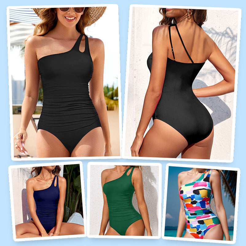 Bañador de Una Pieza con Cut-Out y Un Tirante para Mujer👙