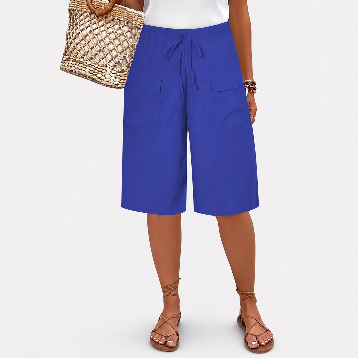 Marieke – Bermuda de Lino con Lazo