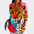 Blusa Atrevida con Estampado de Leopardo