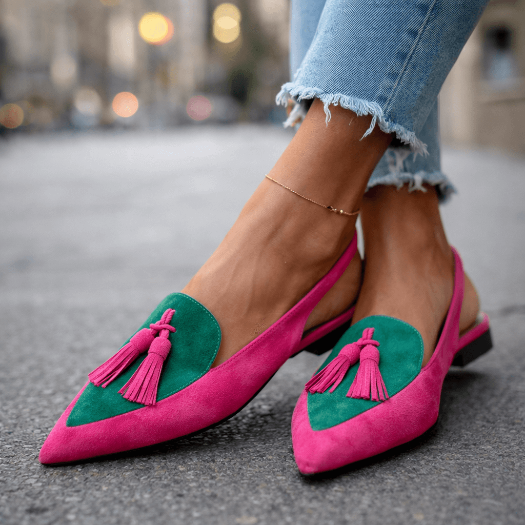 Marrit | Elegantes Mocasines Slingback con Flecos