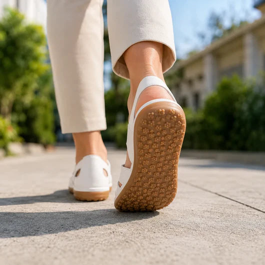 Sandalias cómodas Velora Balance de piel — Premium-Soft · Antideslizantes · Ligerísimas