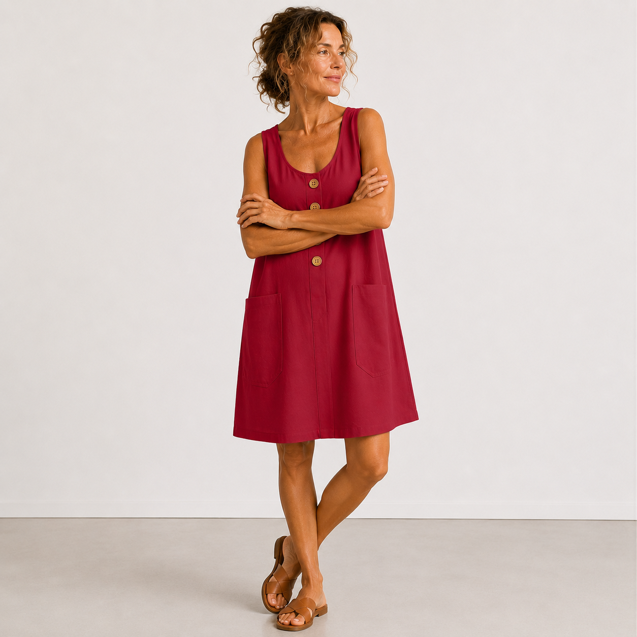 Annelies | Vestido de algodón y lino
