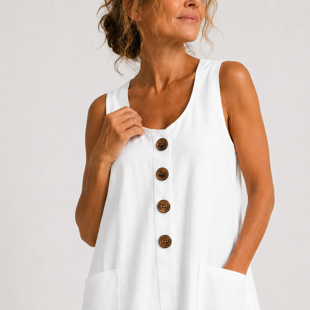 Annelies | Vestido de algodón y lino