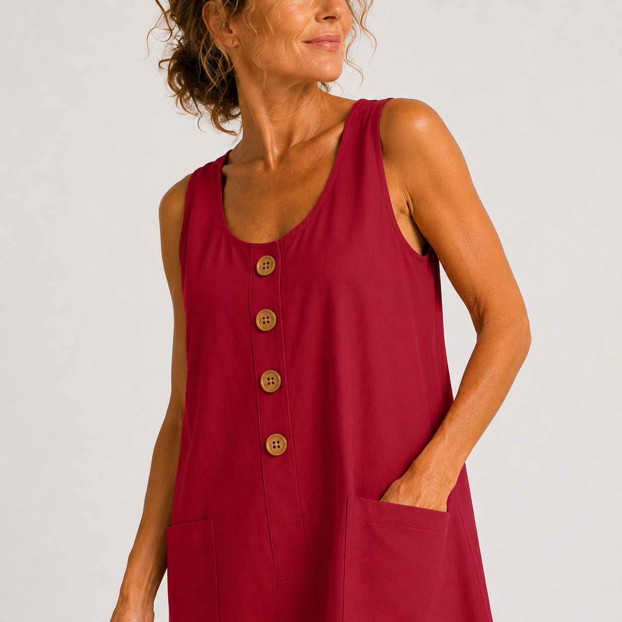 Annelies | Vestido de algodón y lino