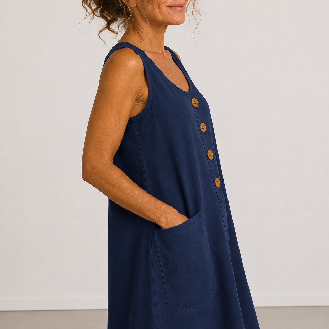 Annelies | Vestido de algodón y lino