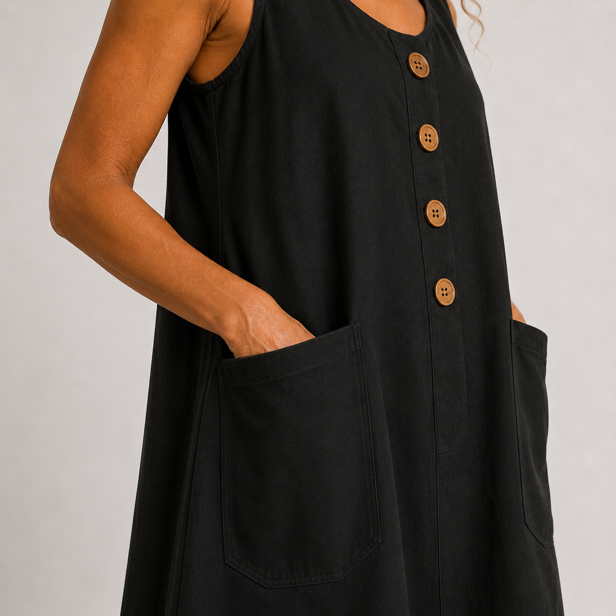 Annelies | Vestido de algodón y lino