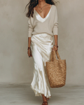 Anaïs – Elegante Vestido Midi de Satén