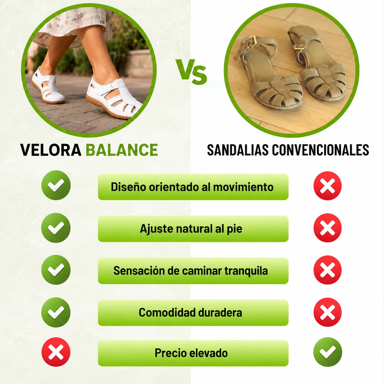 Sandalias cómodas Velora Balance de piel — Premium-Soft · Antideslizantes · Ligerísimas