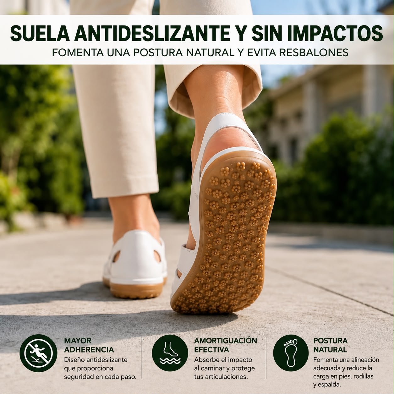 Sandalias cómodas Velora Balance de piel — Premium-Soft · Antideslizantes · Ligerísimas