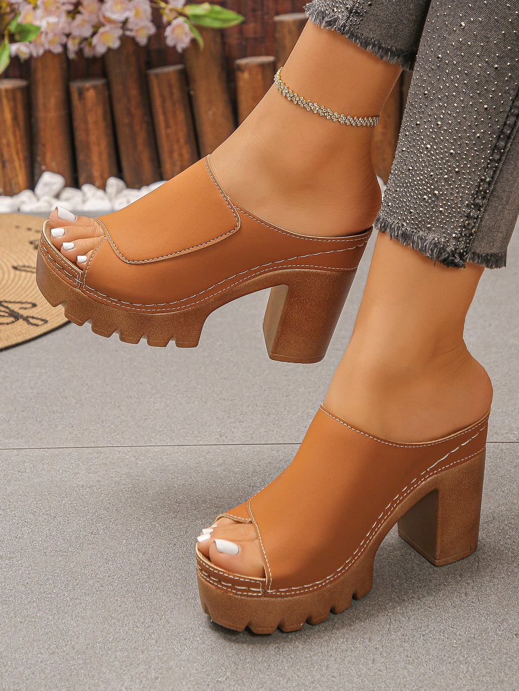 Hilde | Sandalias ortopédicas de tacón alto y puntera abierta