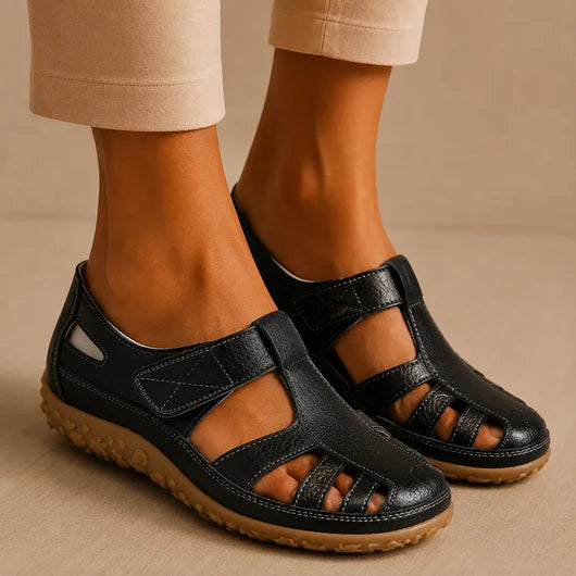 Sandalias cómodas Velora Balance de piel — Premium-Soft · Antideslizantes · Ligerísimas