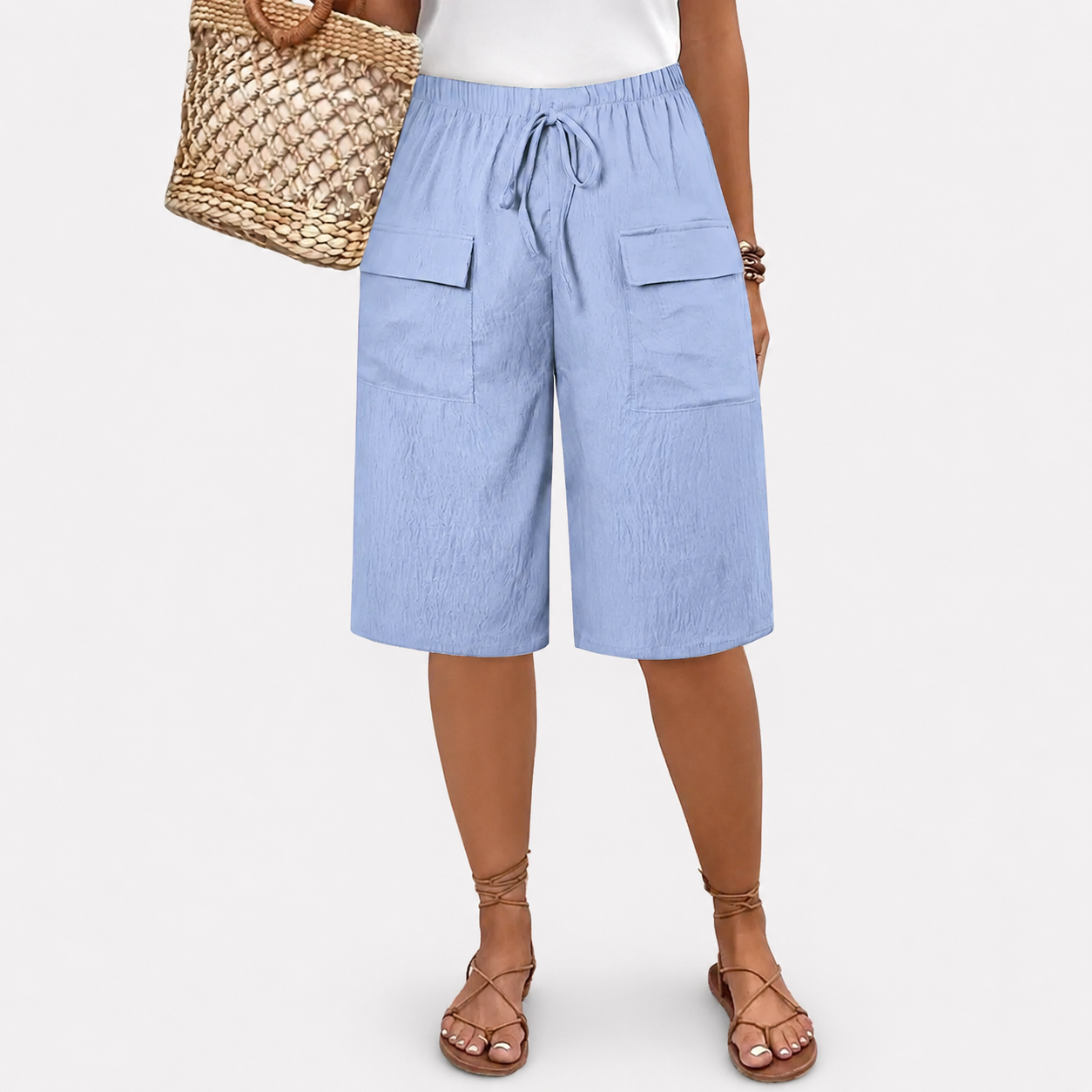 Marieke – Bermuda de Lino con Lazo