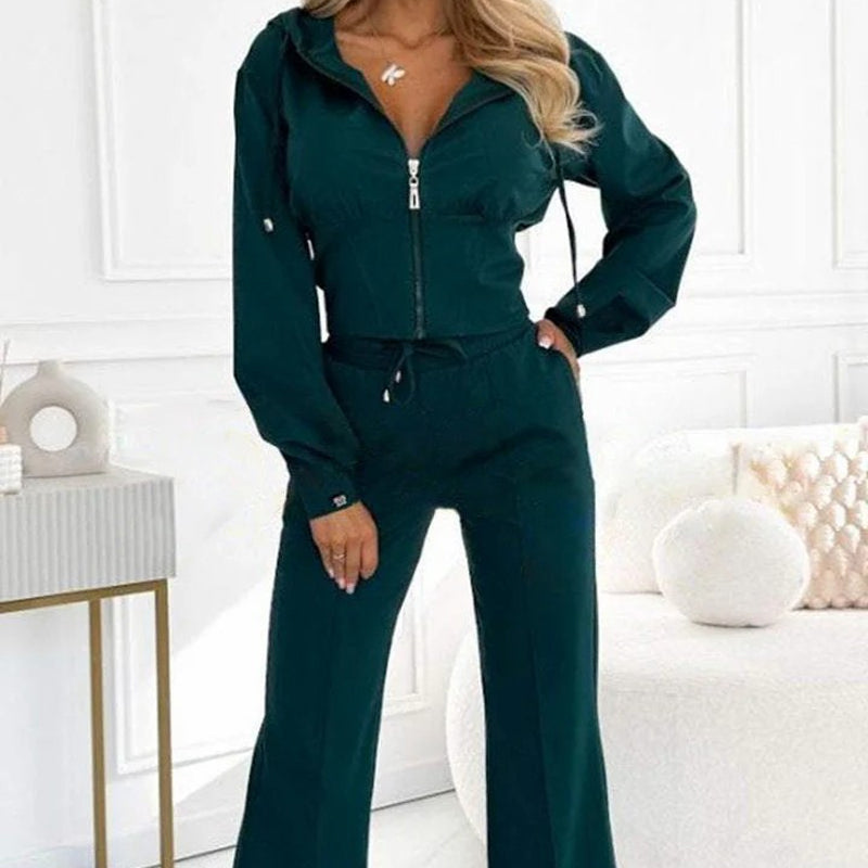 Conjunto Chándal de mujer de dos piezas con cremallera completa
