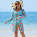 Magia Floreciente del Verano - Bikini de Tres Piezas con Malla para Mujer