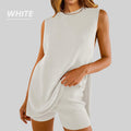 Set de 2 Piezas: Blusa Sin Mangas de Punto y Shorts