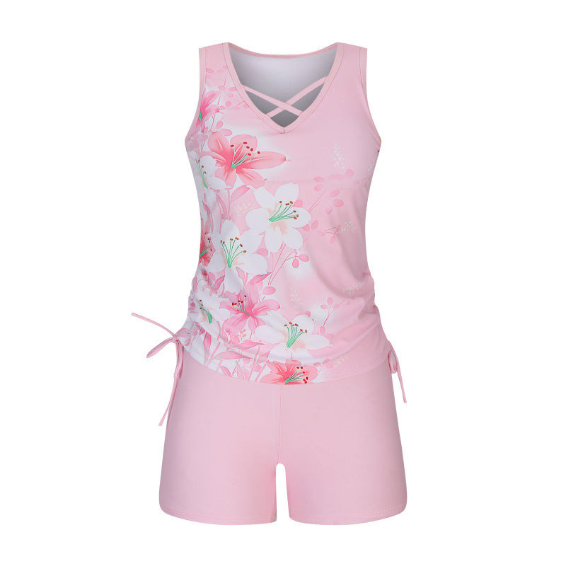 🏖️ Rebajas de Verano 60% Dto. 🏝️🥱Tankini de Dos Piezas – Tiro Alto con Top Bandeau – Ideal para la Playa 👙