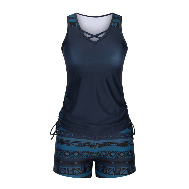 🏖️ Rebajas de Verano 60% Dto. 🏝️🥱Tankini de Dos Piezas – Tiro Alto con Top Bandeau – Ideal para la Playa 👙