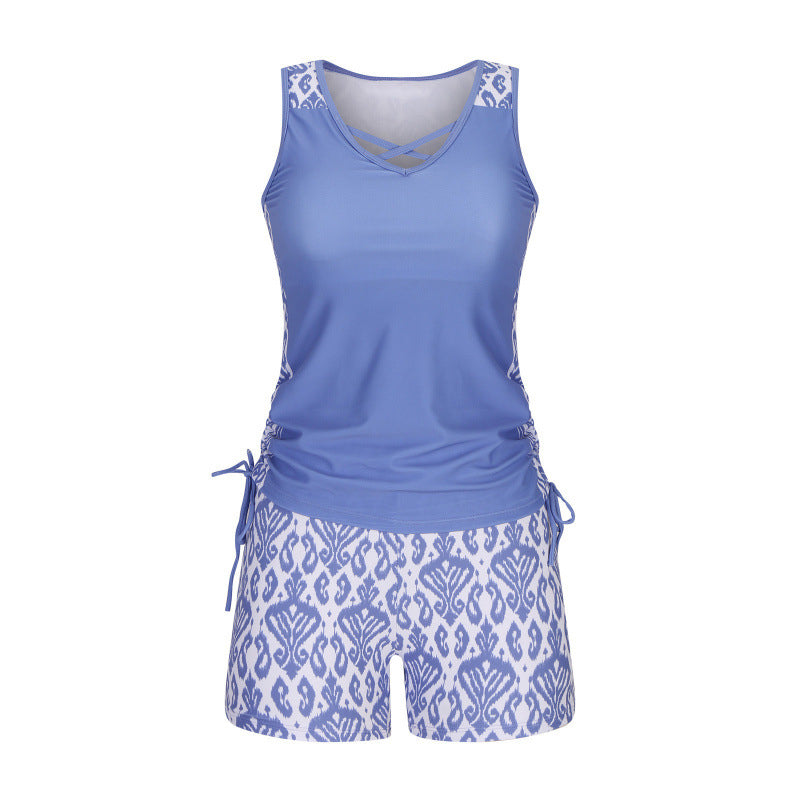 🏖️ Rebajas de Verano 60% Dto. 🏝️🥱Tankini de Dos Piezas – Tiro Alto con Top Bandeau – Ideal para la Playa 👙